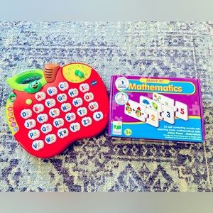 Vtech Alphabet Apple & Learning Journey Match-it Math Puzzle